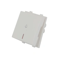Anchor Penta Modular 2M 6 A Polycarbonate Bell Push with Neon (White) - 6A, White, 1 Year